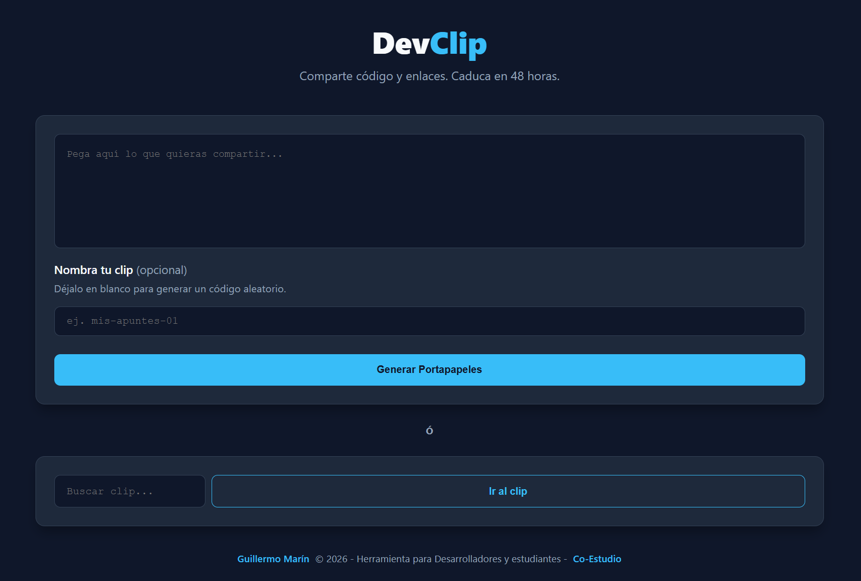 Previsualización de DevClip