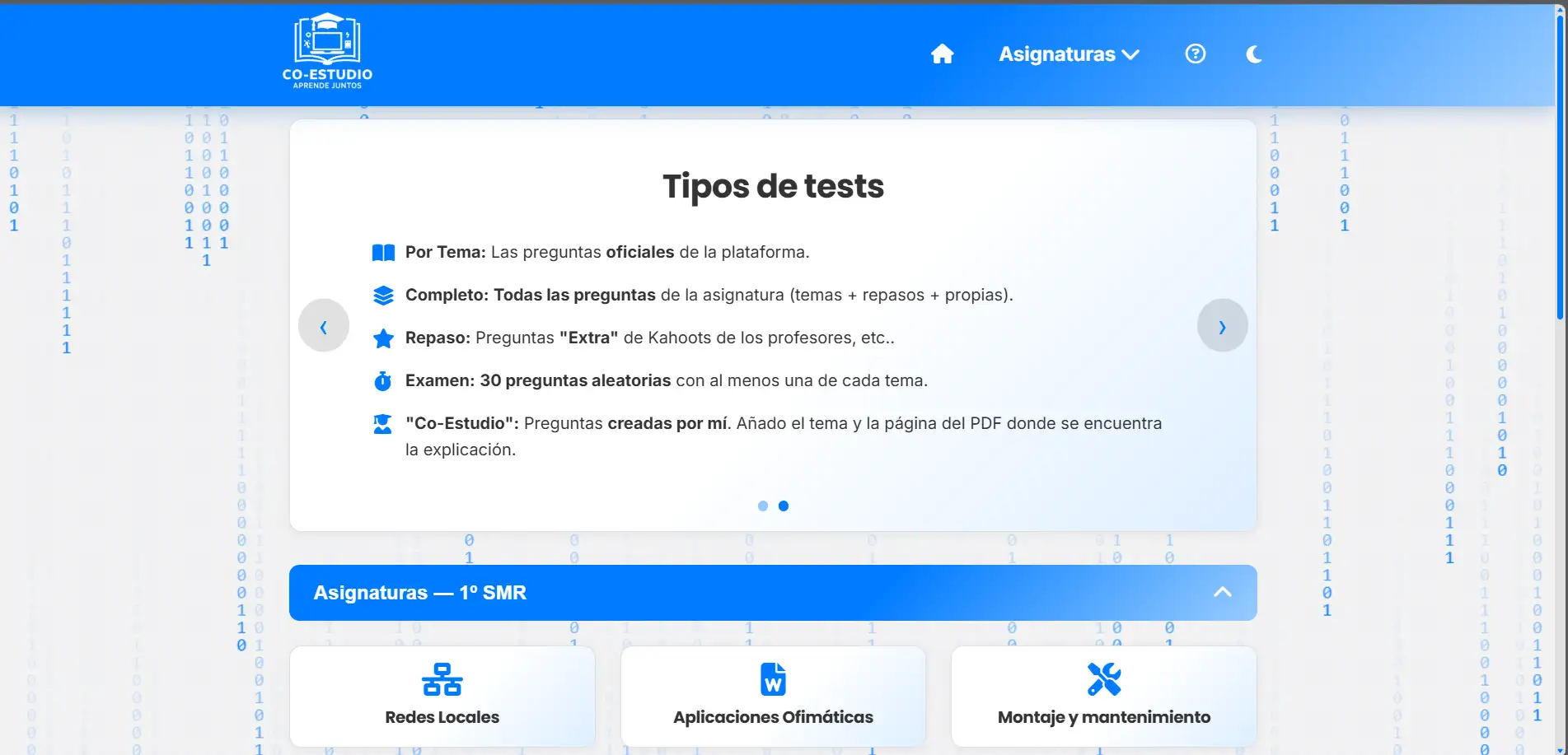 Previsualización de Test SMR